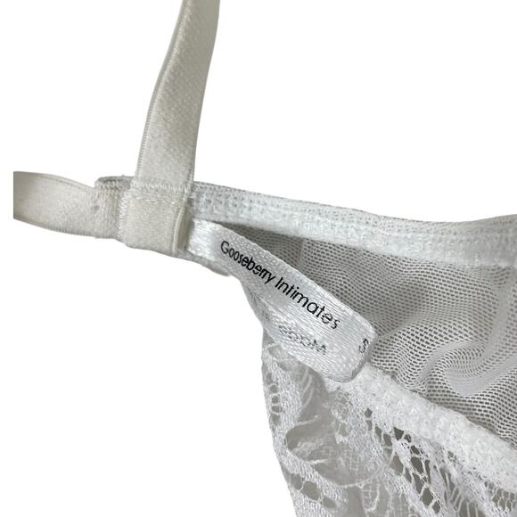 Gooseberry Intimates Be Mine Lace Longline Underwire Demi Bra White Size Small - Picture 11 of 11